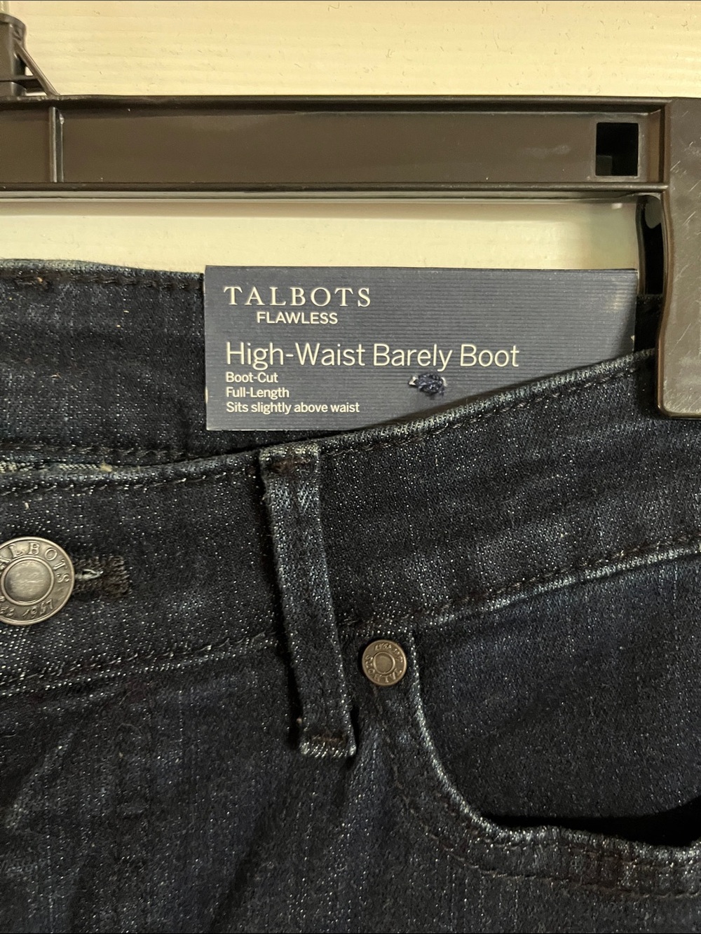 Talbots Flawless High-Waist Barely Boot Jeans - Dark Indigo Size 2p